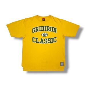 Vintage Reebok Gridiron Classic GREEN BAY PACKERS Logo Yellow T-Shirt Men's M